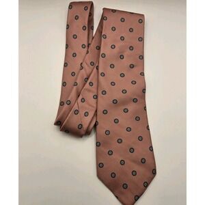 Vintage Don Loper Beverly Hills 100% Silk Men's Neck Tie Made‎ In USA Pink Blue